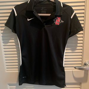 Nike Dri-FIT Women’s Black Polo with white accents (S)
